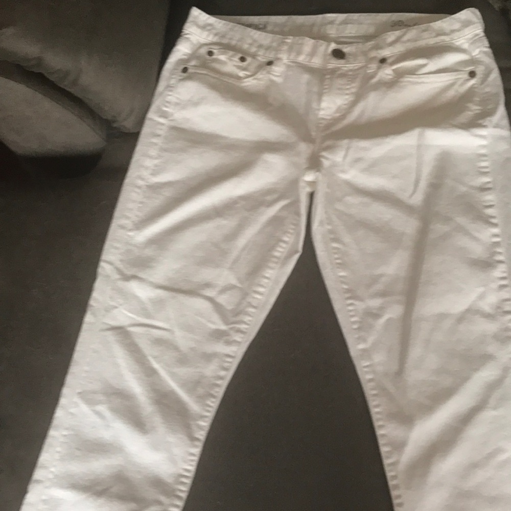Toothpick white ankle jeans
